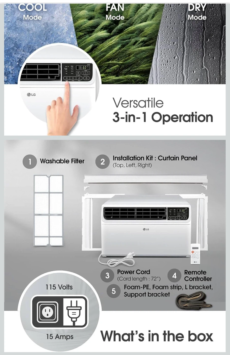 LG ThinQ Dual Inverter Window Air Conditioner - photo 2