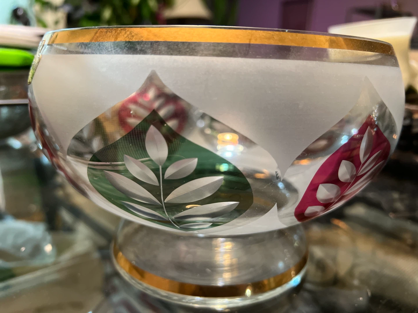 Crystal Belfor Hand Painted Bowl - photo 2