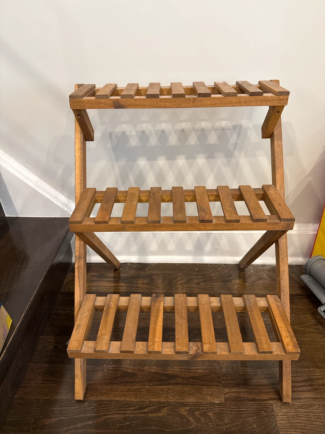 Wooden 3-Tier Folding Plant Stand