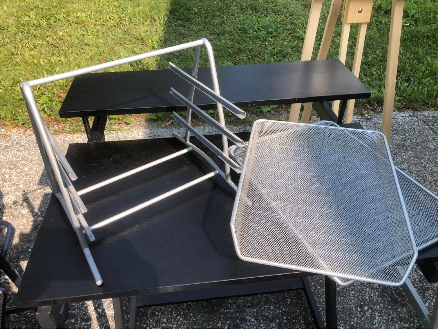 Silver Metal Mesh Desk Organizer - 3 Tier - photo 2