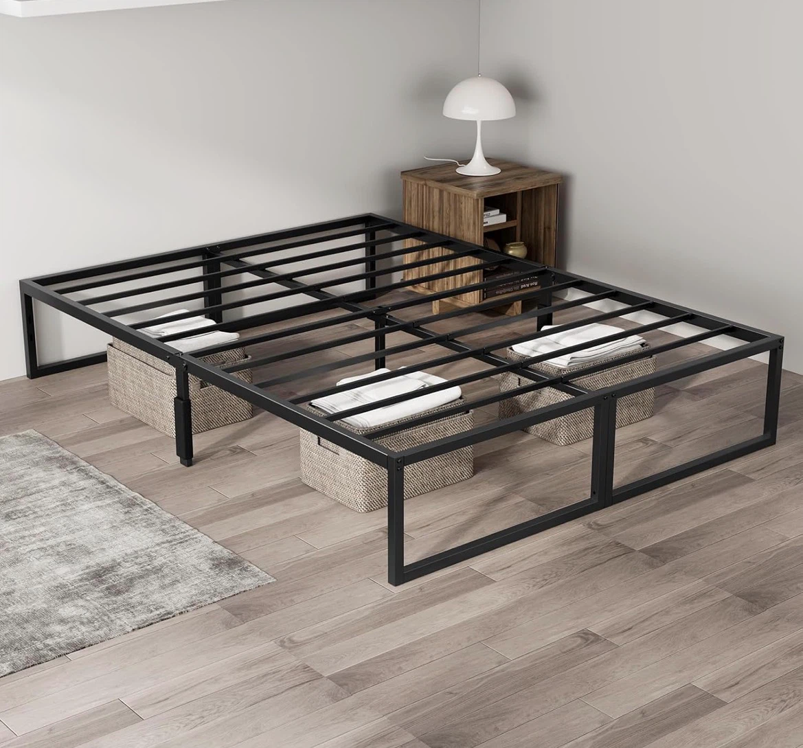 Black Metal Platform Bed Frame - Full Size