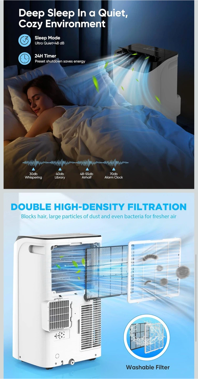 14000 BTU Portable Air Conditioner with Remote Control - photo 4