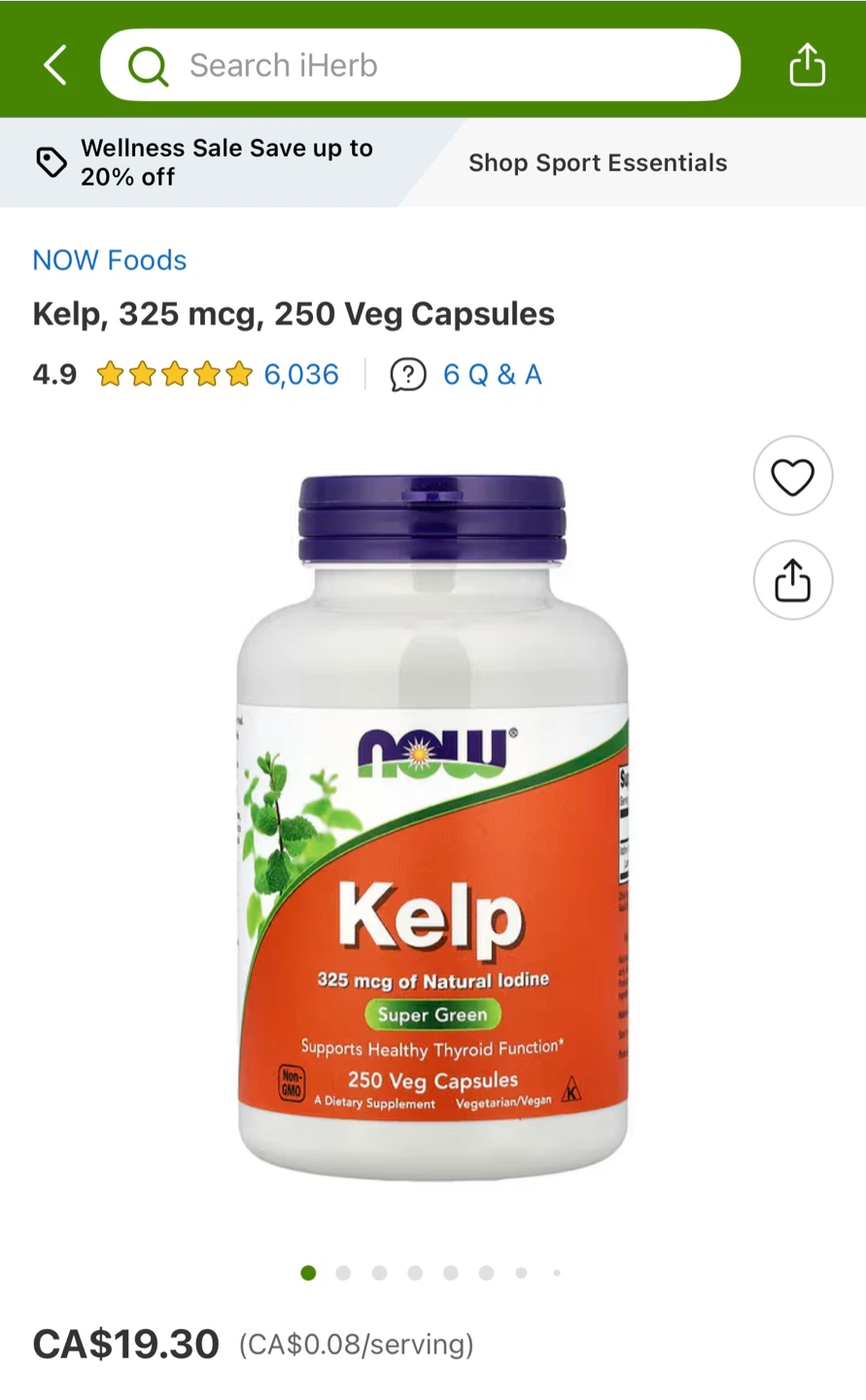 New NOW Foods Kelp 325 mcg Veg Capsules - photo 5