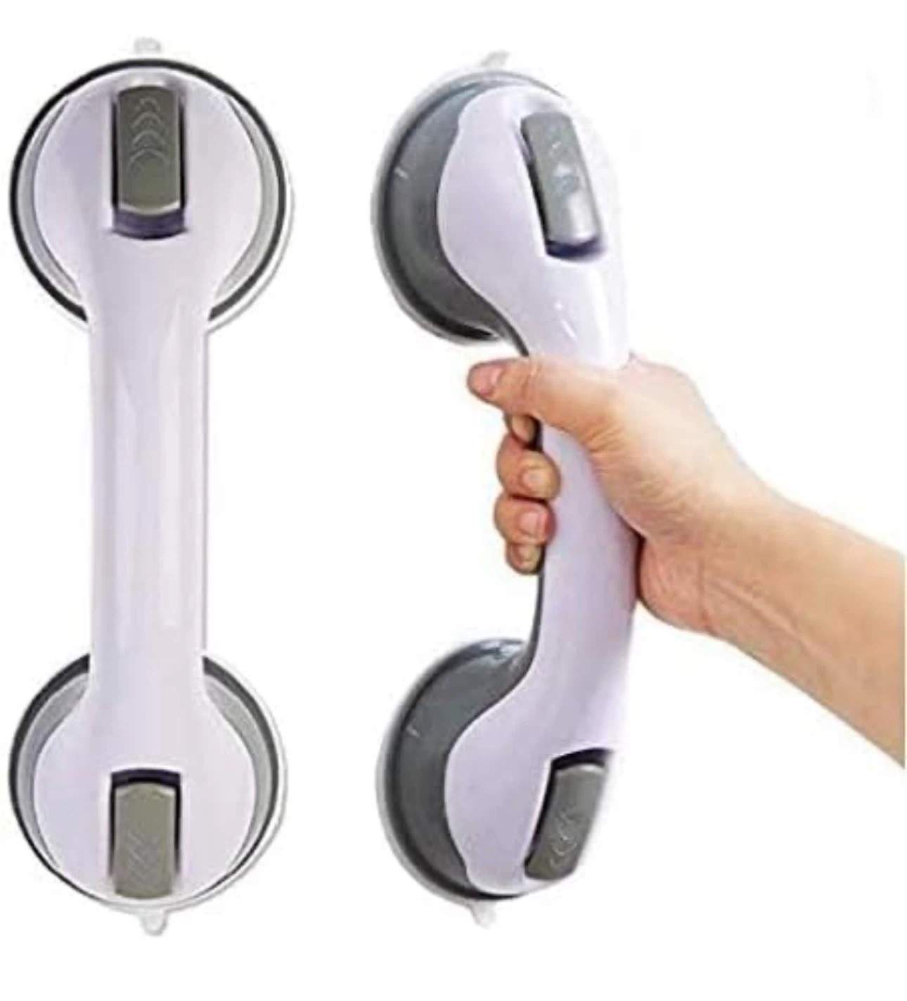 NEW 2PCS Grab Bars, white, non-skid bathroom safety handles