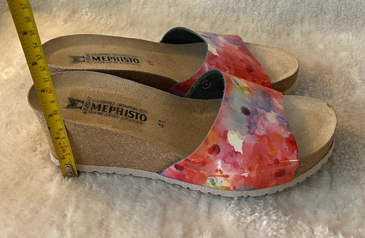 Mephisto Wedge Sandals - Size 41 - Watercolour Floral - photo 3