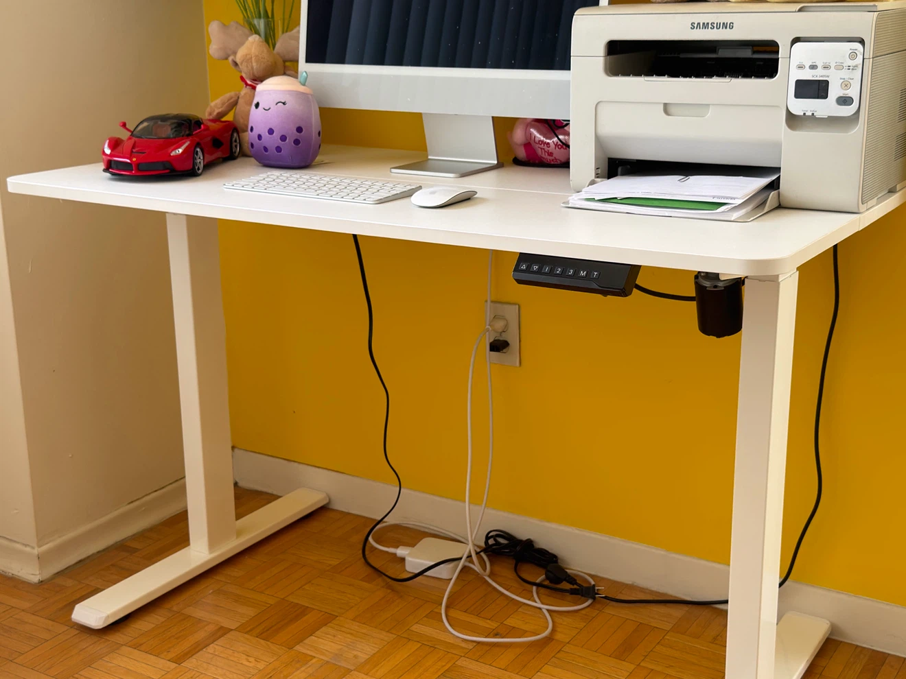 White Electric Standing Desk - photo 2