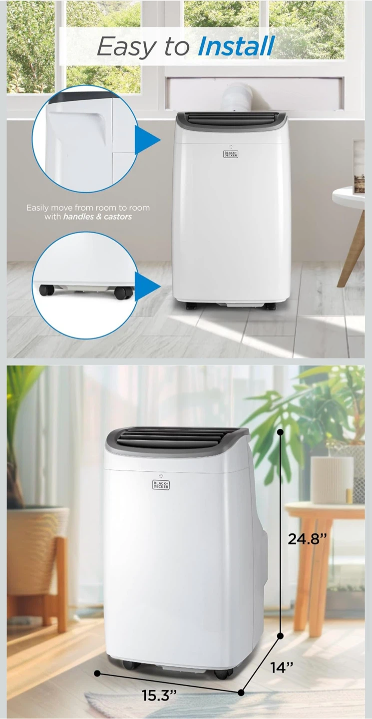 BLACK+DECKER Portable Air Conditioner, 9,000 BTU - photo 4