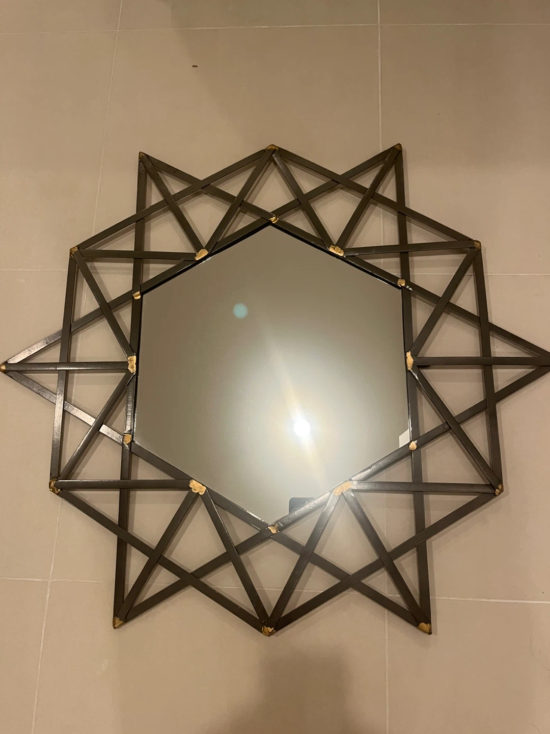 Geometric Starburst Wall Mirror