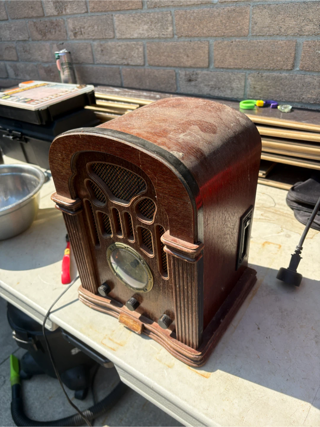 Antique Style Wooden Radio - photo 2