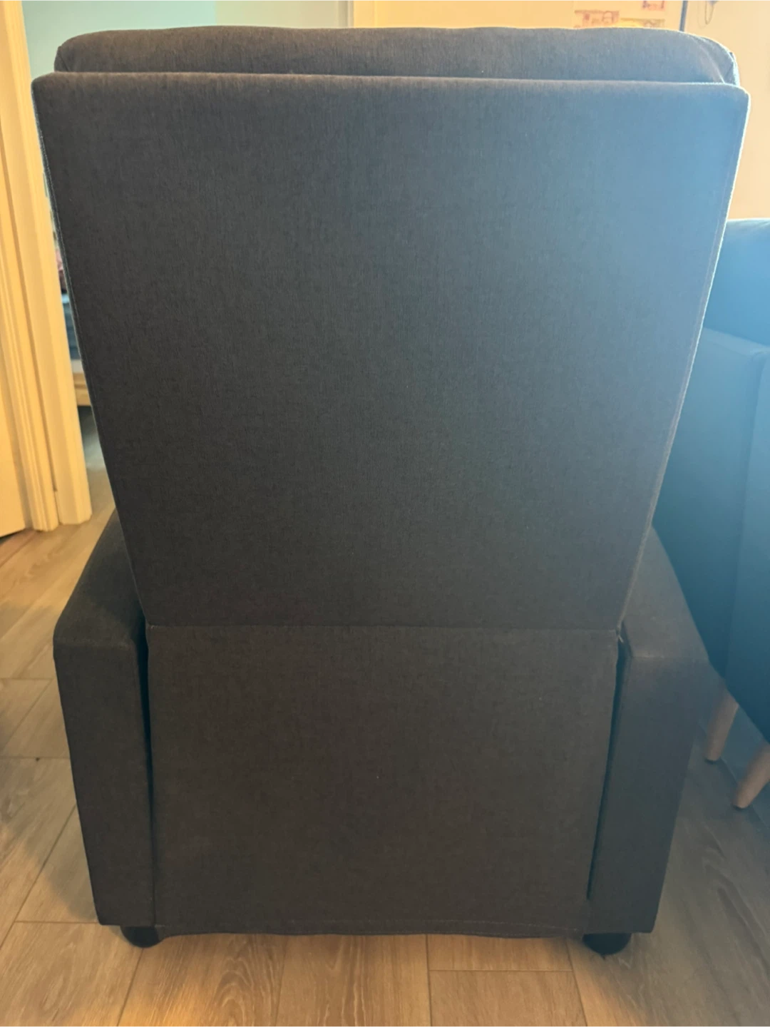 Dark Grey Fabric Recliner Chair - photo 2