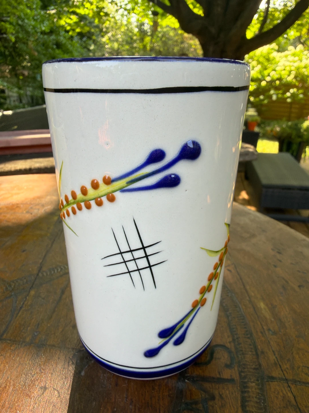 Hand-Painted Mexican Ceramic Tumbler/Vase - Acosta H.Mex - photo 2