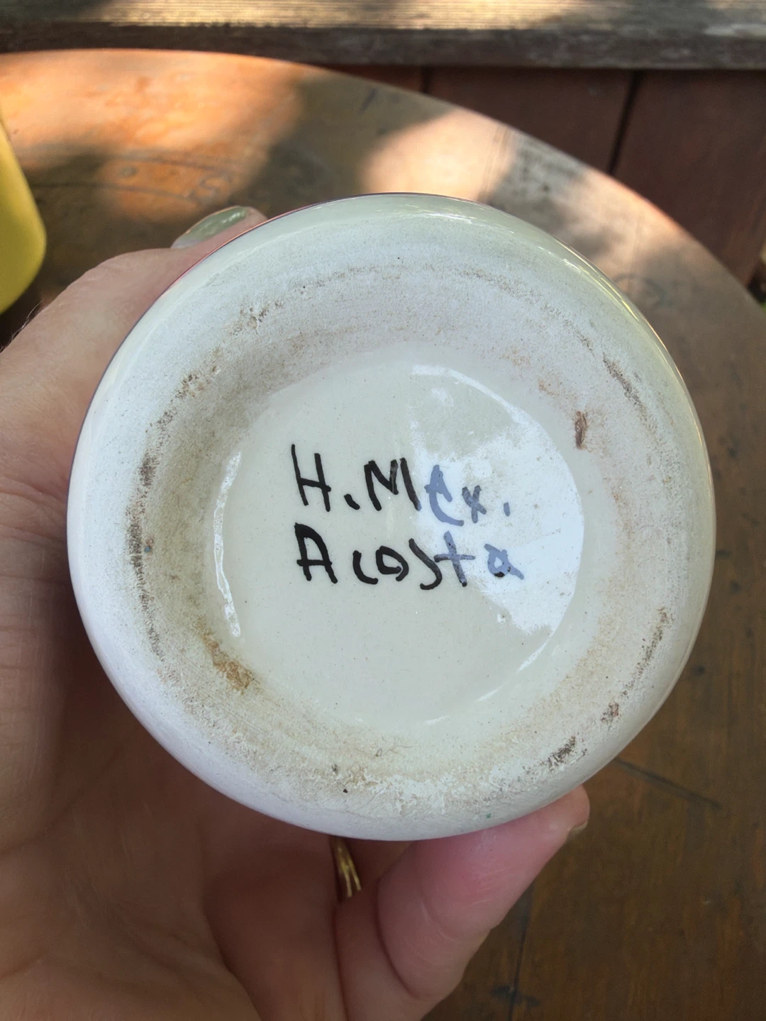 Hand-Painted Mexican Ceramic Tumbler/Vase - Acosta H.Mex - photo 3