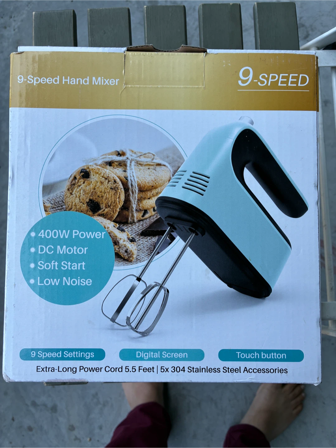 9-Speed Hand Mixer - Teal