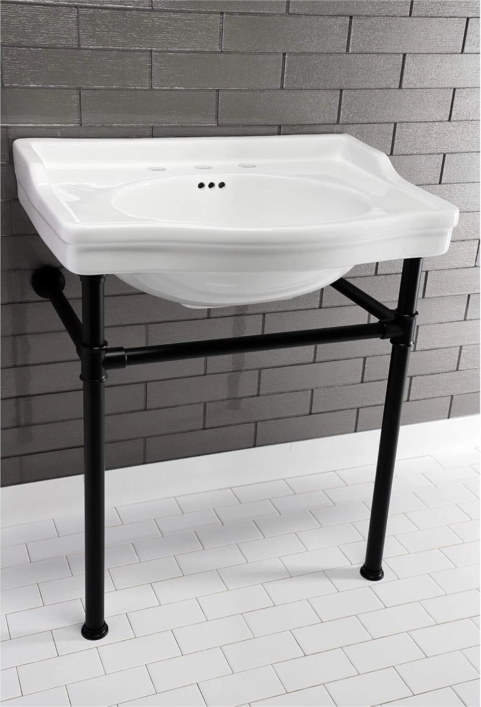 Fauceture VPB3308B Victorian 30" Ceramic Console Sink Basin - photo 2