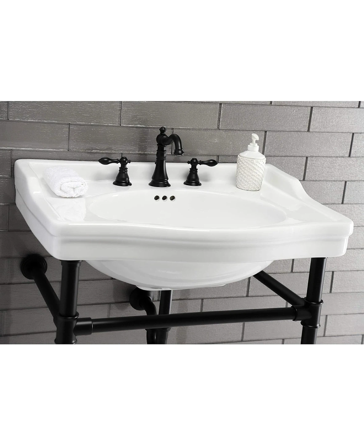 Fauceture VPB3308B Victorian 30" Ceramic Console Sink Basin - photo 4