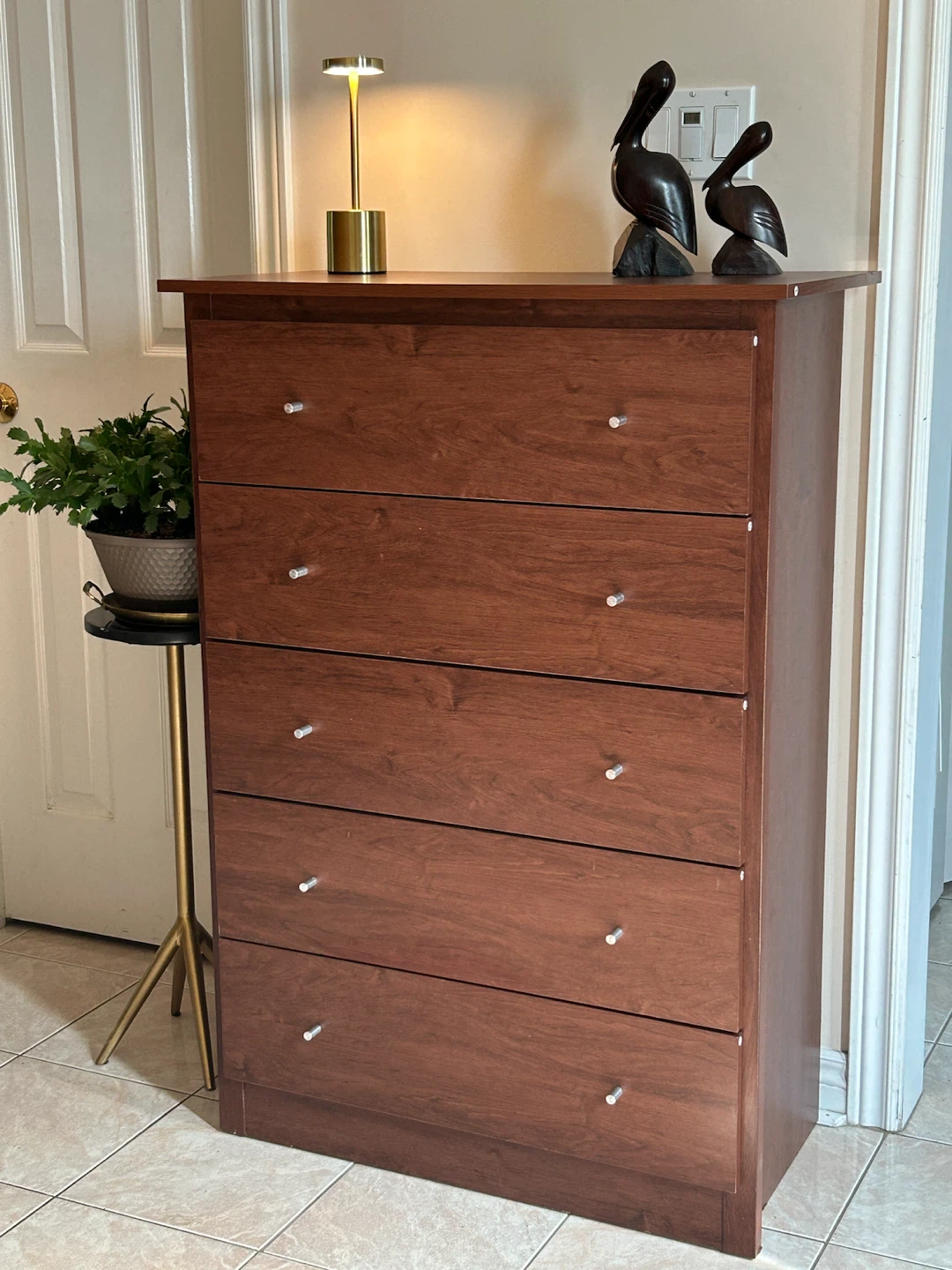 Brown 5-Drawer Dresser