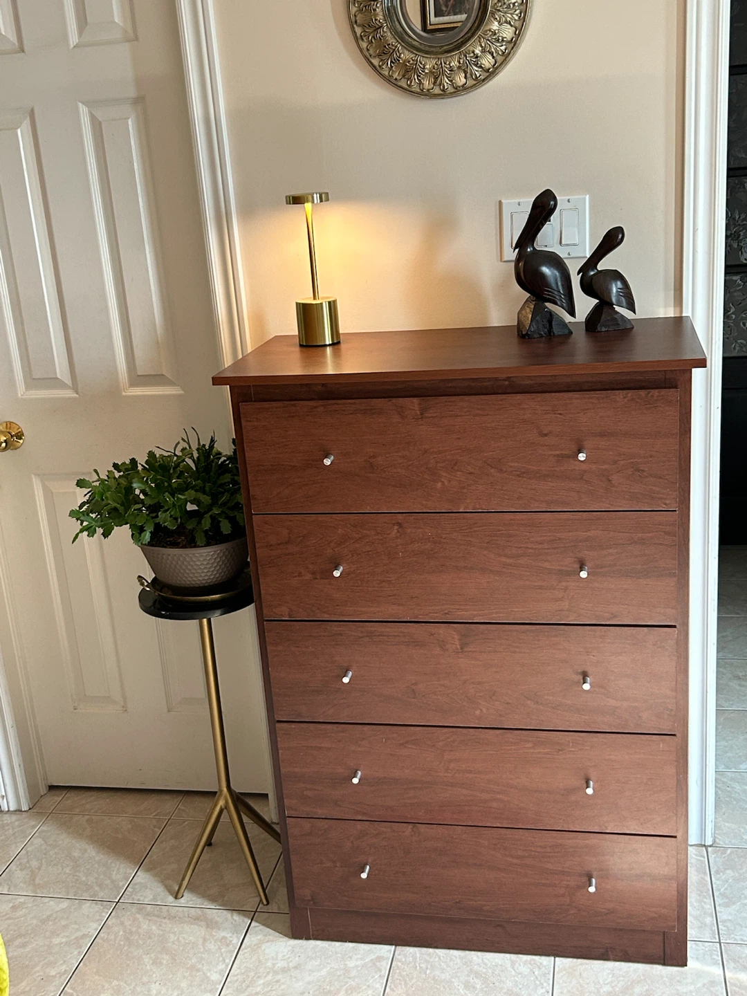 Brown 5-Drawer Dresser - photo 2