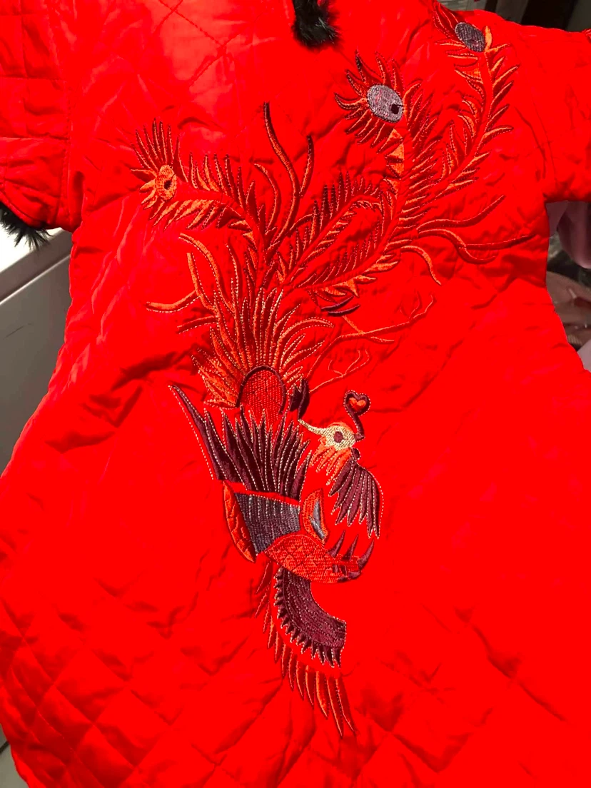 JACQER High Fashion Red Embroidered Jacket XL - photo 3