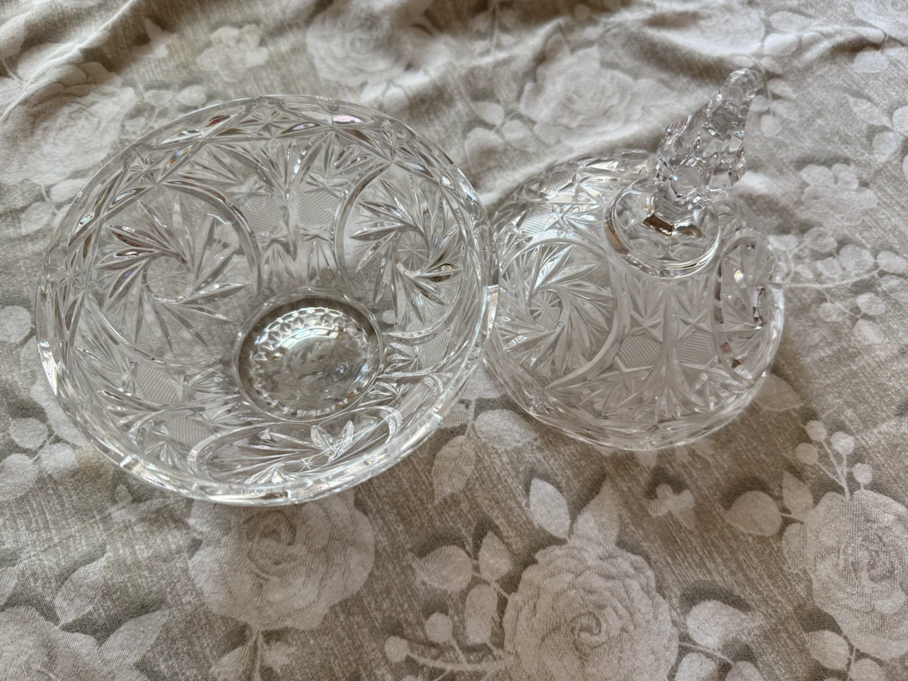 Crystal Glass Candy Dish with Lid - photo 2