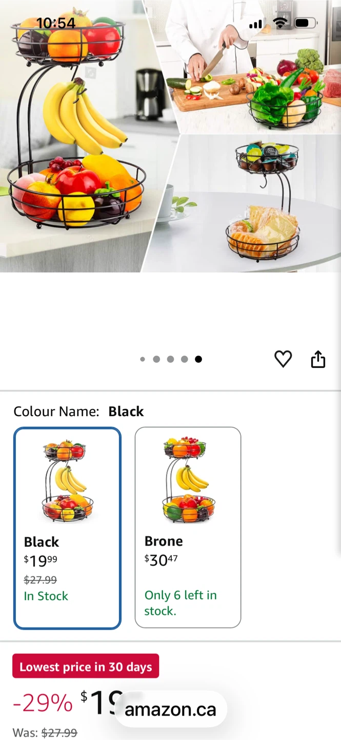 2-Tier Wire Fruit Basket