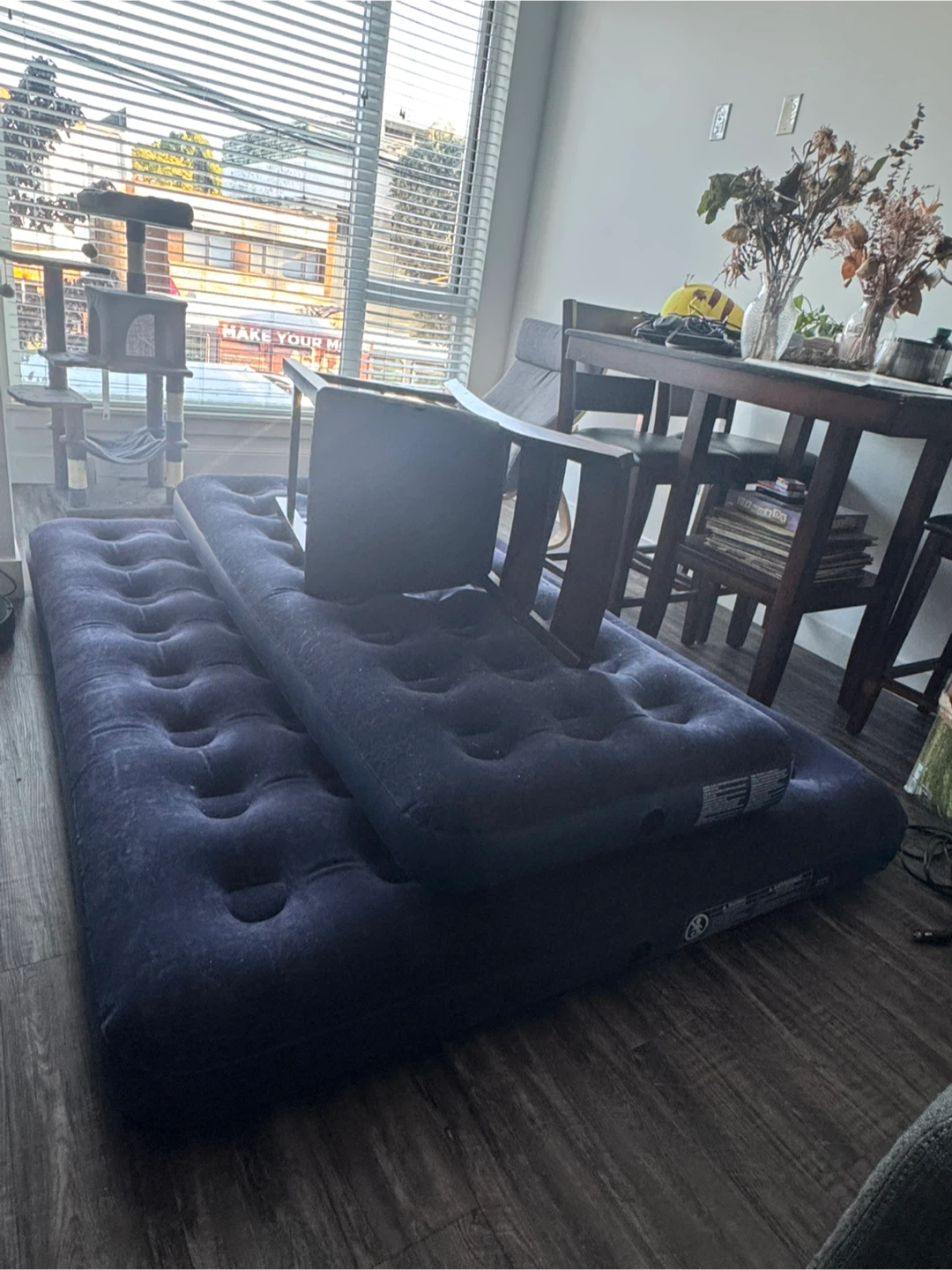 Dark Blue Air Mattress