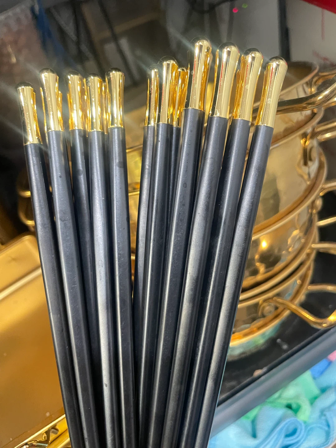 Gold Coloured Condiment Server Tray Set - photo 5