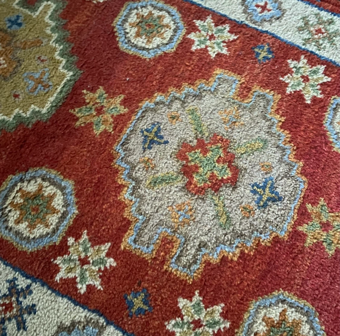 Hand-Knotted Wool Small Area Rug - photo 3
