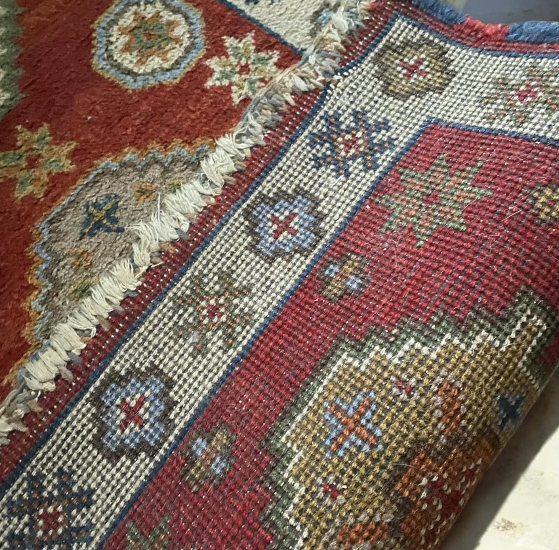 Hand-Knotted Wool Small Area Rug - photo 5