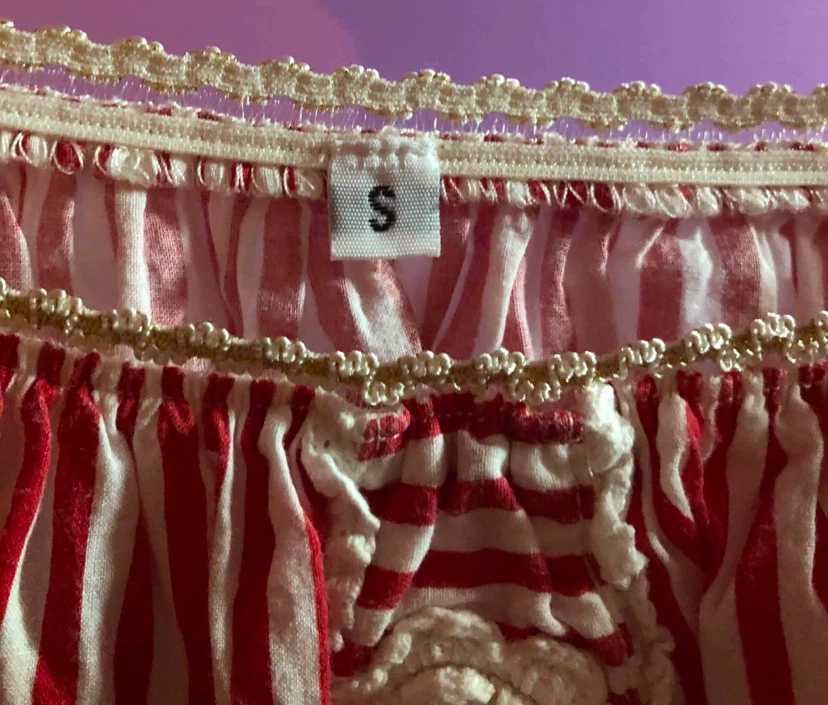 Red and White Striped Dress - Size S - photo 2