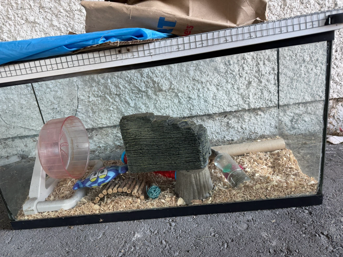 Glass Tank with Hamster Accessories/ fish tank - photo 2