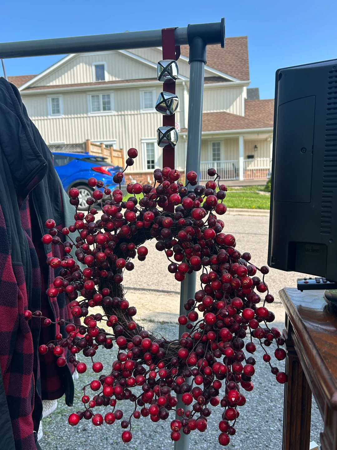 Red Berry Wreath with Jingle Bells