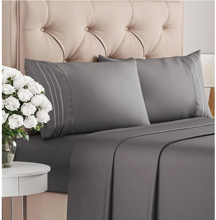 King Size 4 Piece Sheet Set - Comfy Breathable & Cooling
