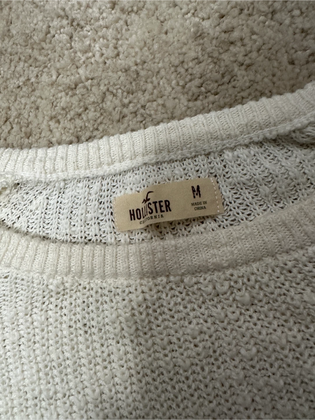 y2k Hollister Cream Lace Detail Sweater - photo 2
