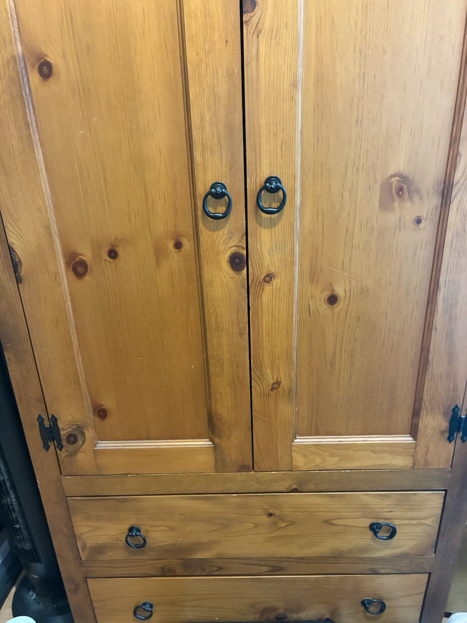 Wooden Wardrobe with Drawers