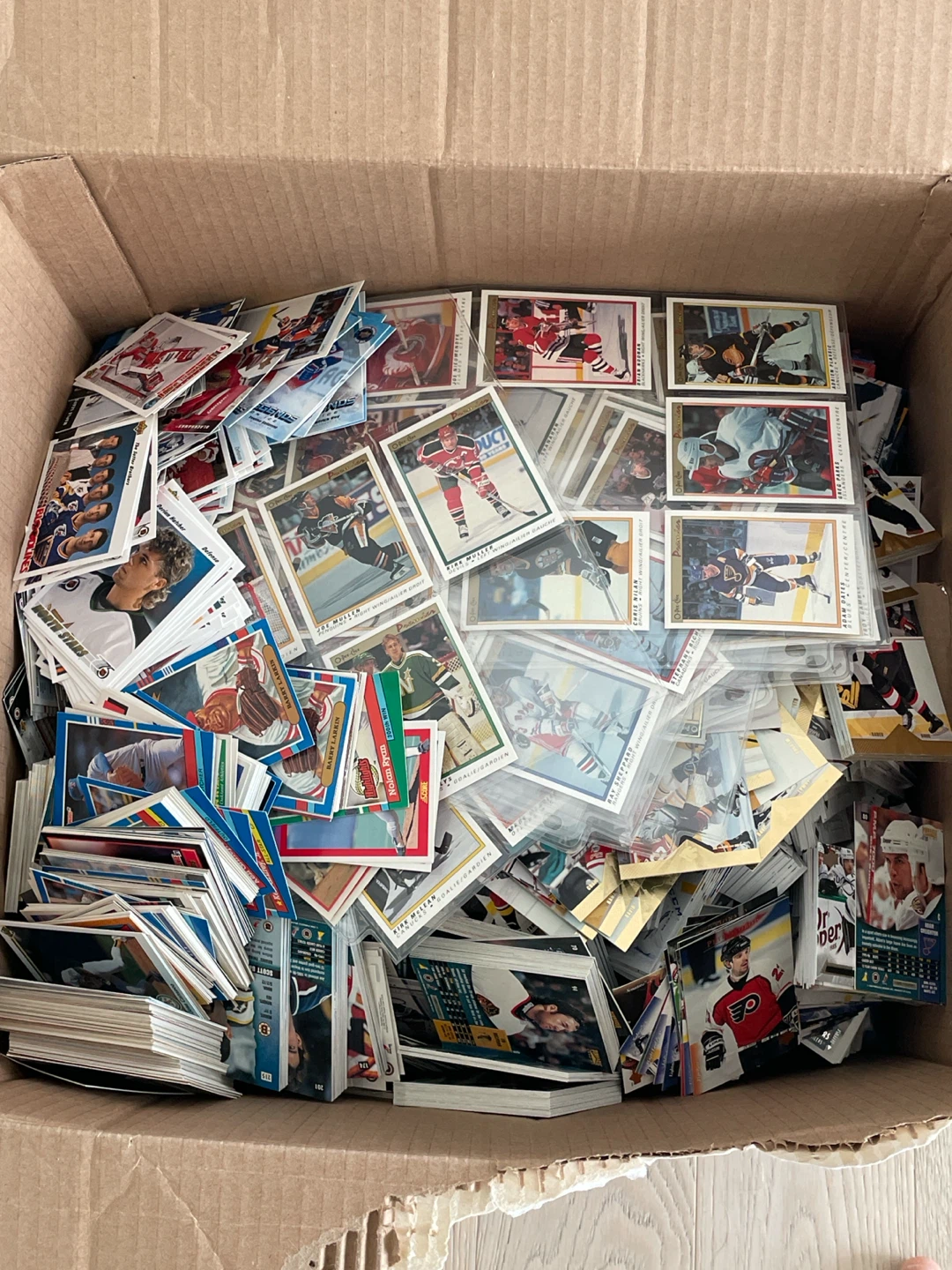 Huge box of hockey cards