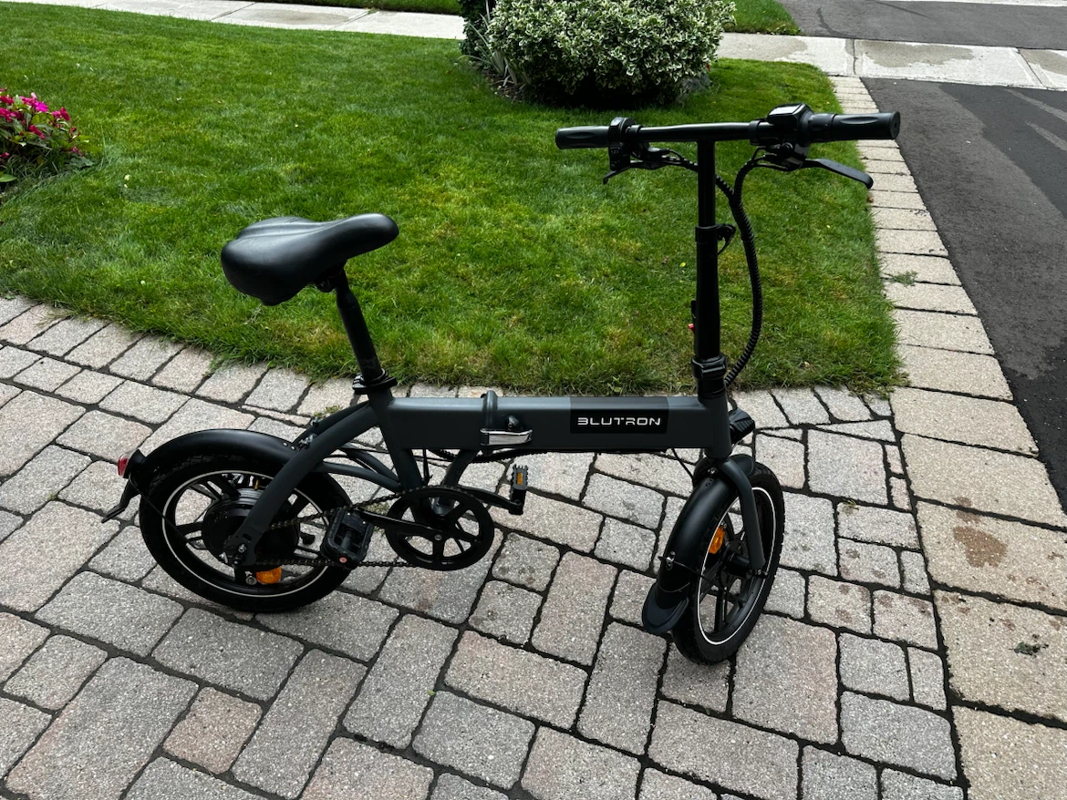 Blutron Folding Electric Bike (E-Bike) - Dark Grey