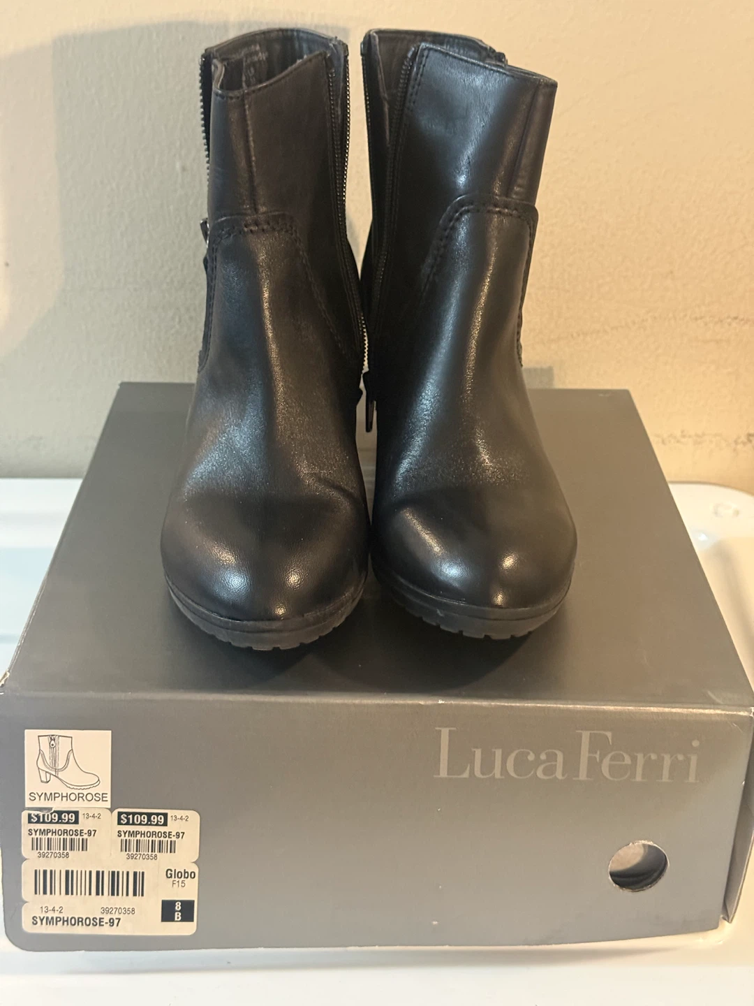 Luca Ferri Women's Black Leather Ankle Boots