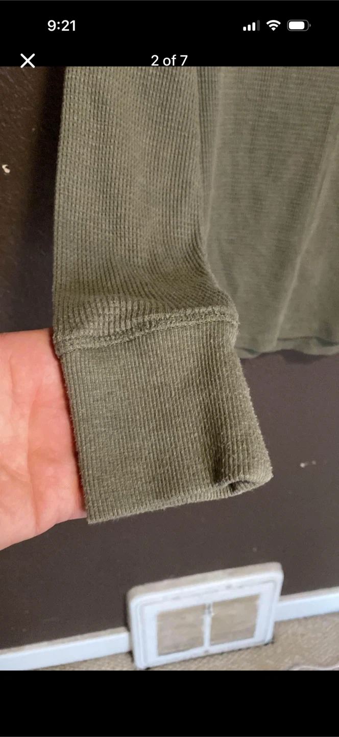 Eddie Bauer Waffle Knit V-neck Long-sleeve Shirt - photo 2