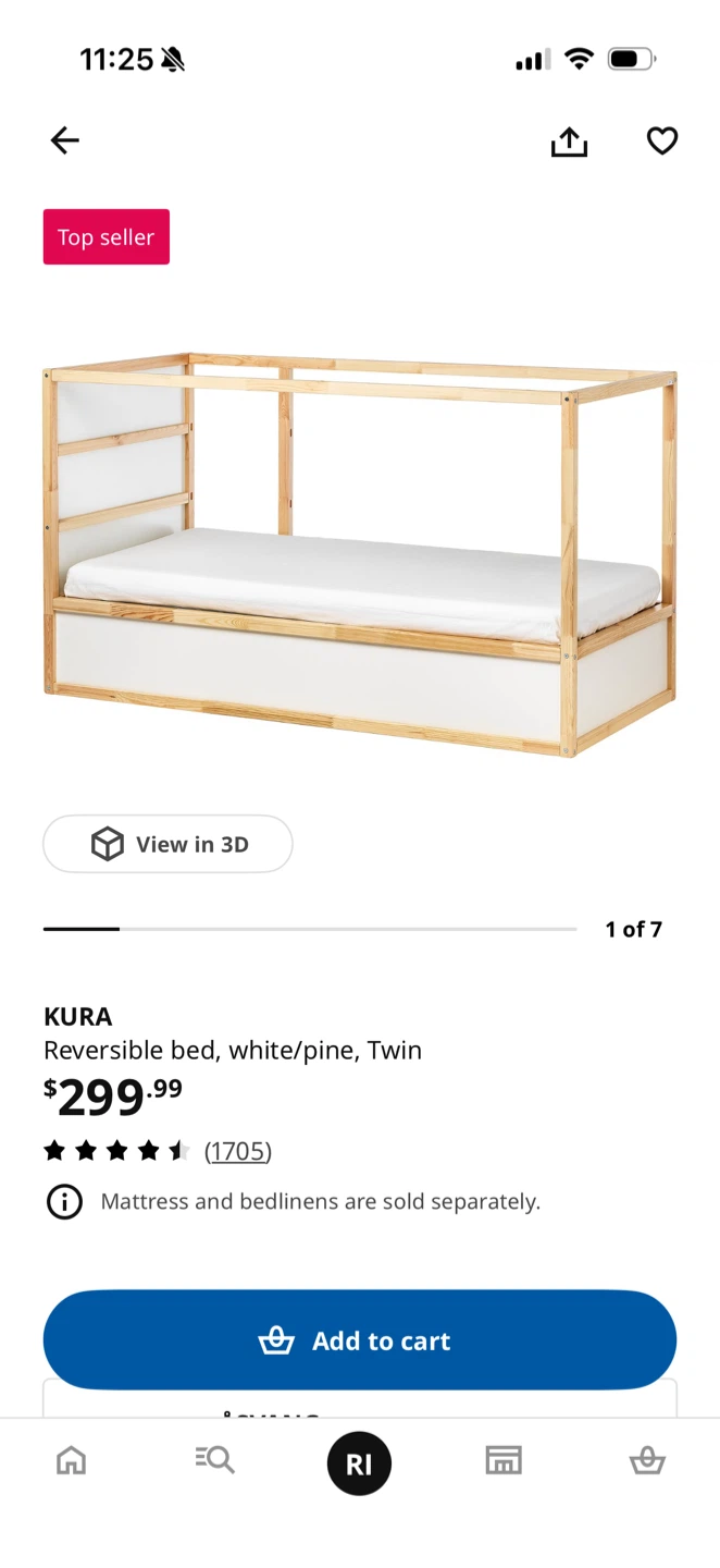 Ikea Kura Reversible Bed Frame - photo 2