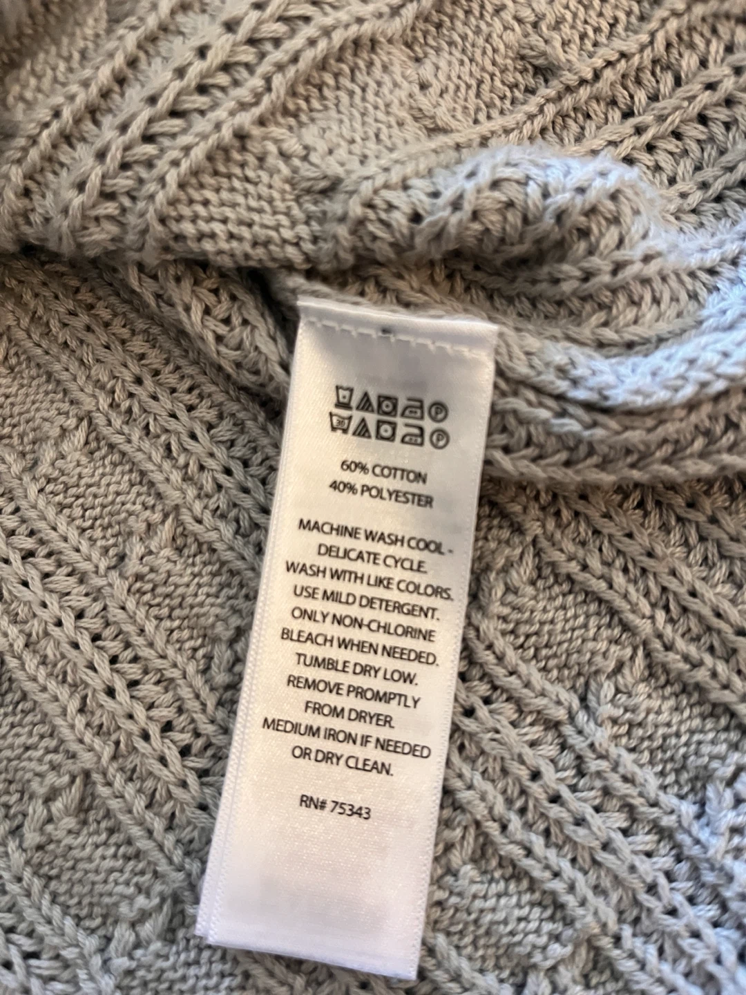 Soft Grey Cable Knit  Sweater Vest- Small - photo 3