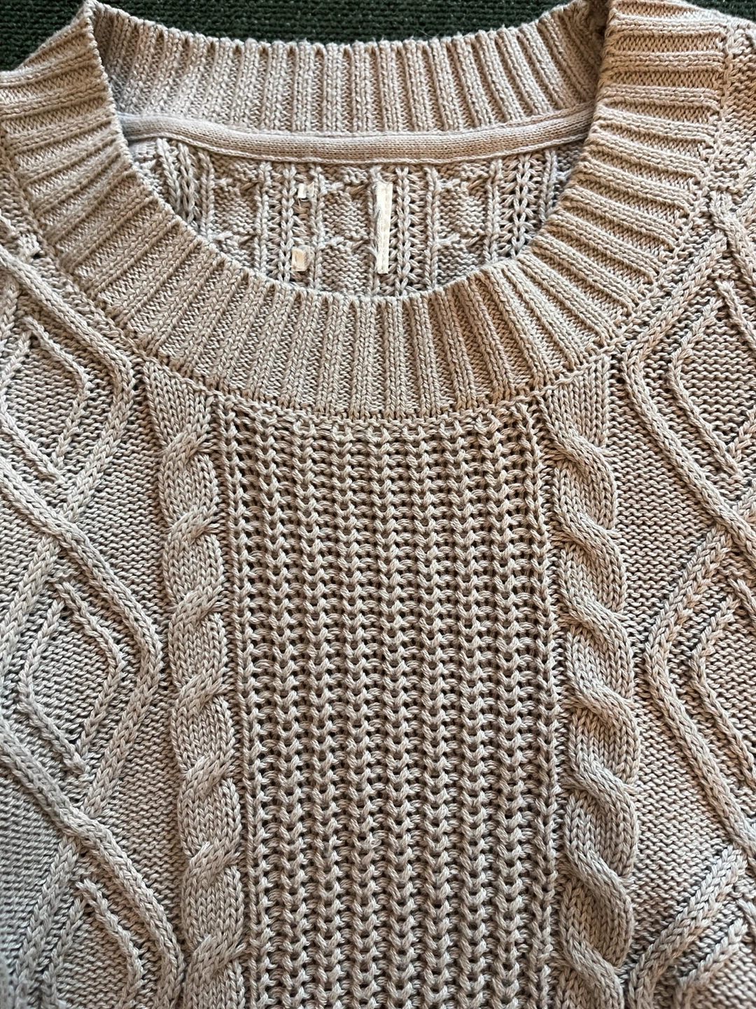 Soft Grey Cable Knit  Sweater Vest- Small - photo 4