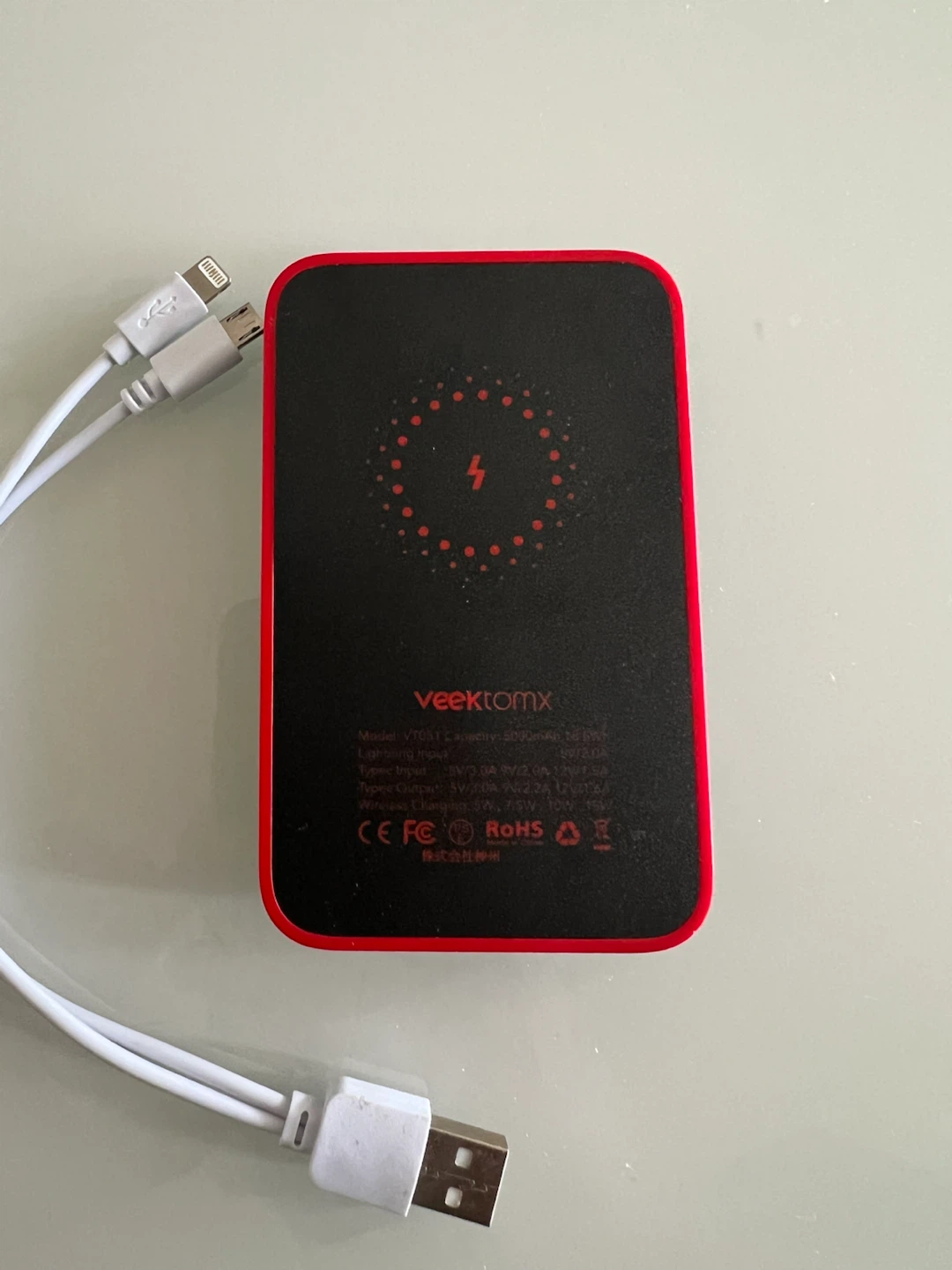 Veektomx VT031 Wireless Charging Power Bank 5000mAh