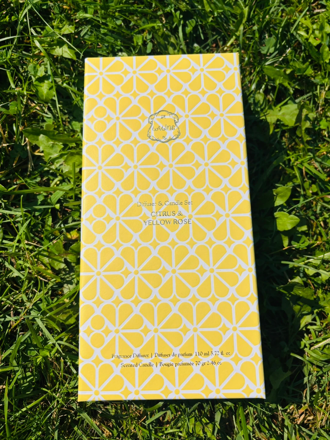 BNIB Laline Citrus & Yellow Rose Fragrance Diffuser & Candle Set - photo 4
