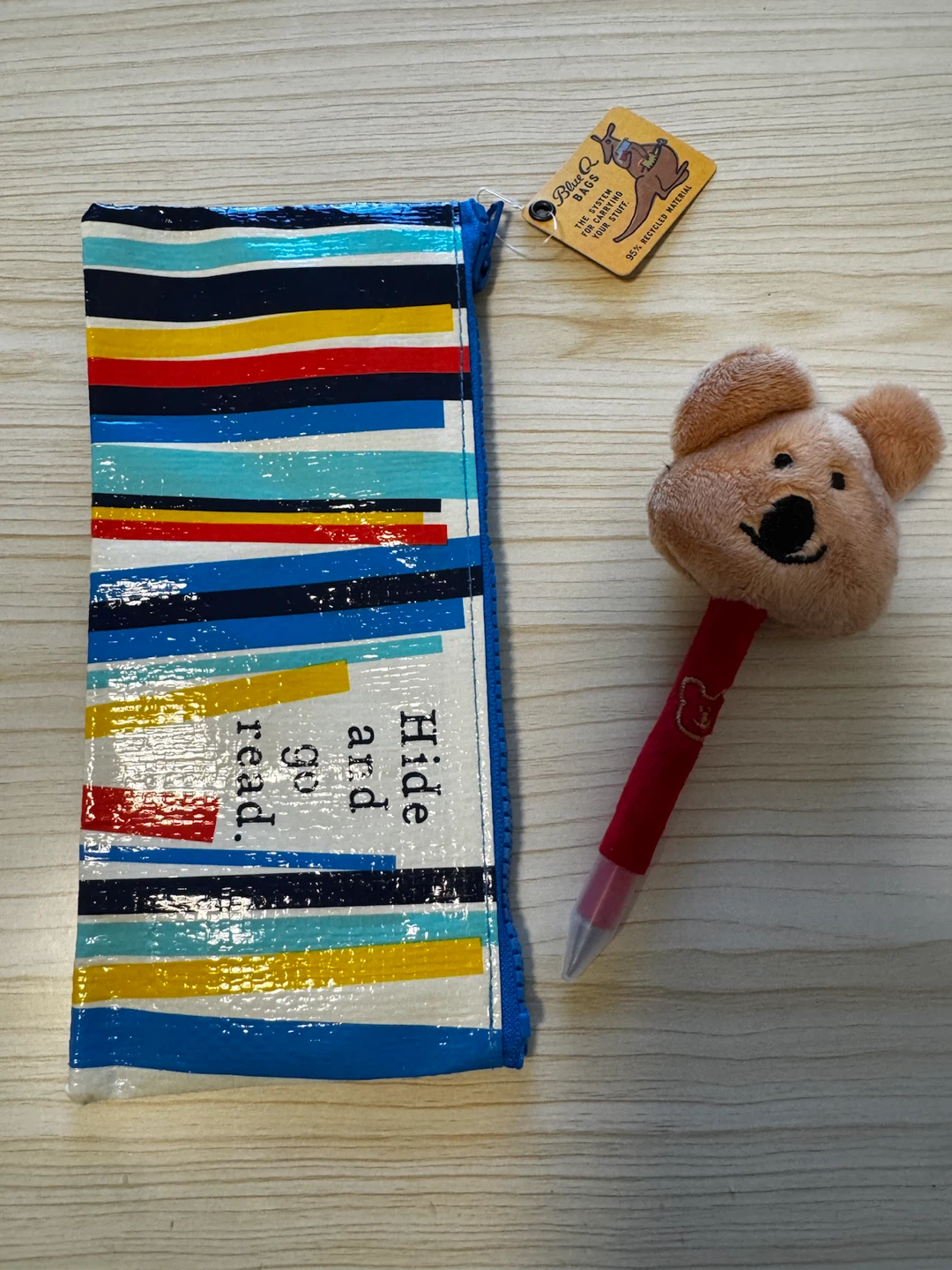 Hand-made pencils or cute pen + Bookworm’s zipper pouch set - photo 2