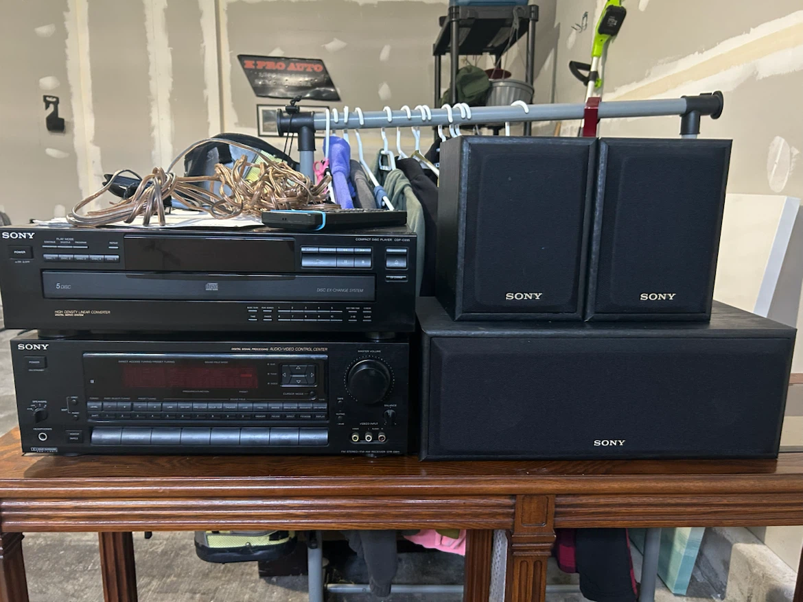 Sony Stereo System with 5-Disc CD Changer and Receiver