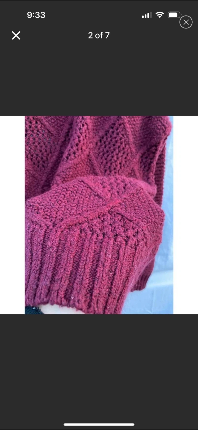 American Eagle Outfitters Burgundy Knit Sweater - photo 2