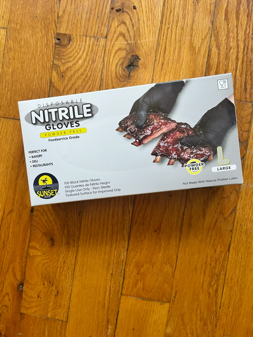 Sunset Disposable Nitrile Gloves - Large