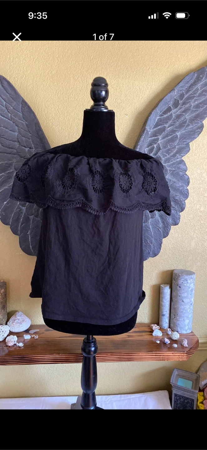 Ann Taylor Loft Open Shoulder Shirt Top Blouse