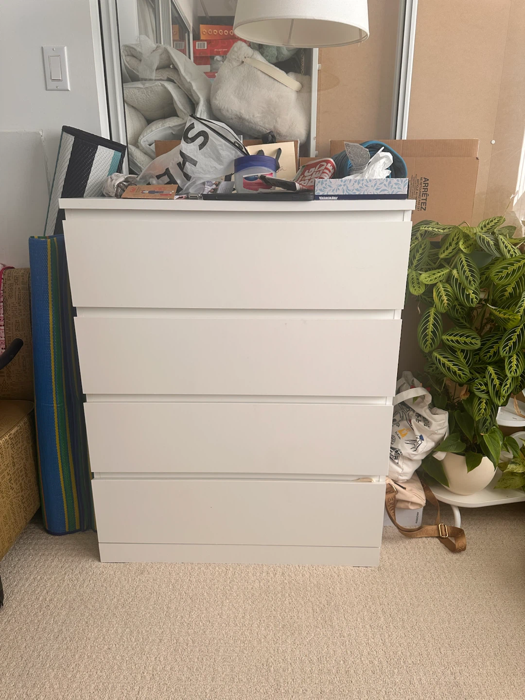 White 4-Drawer Dresser