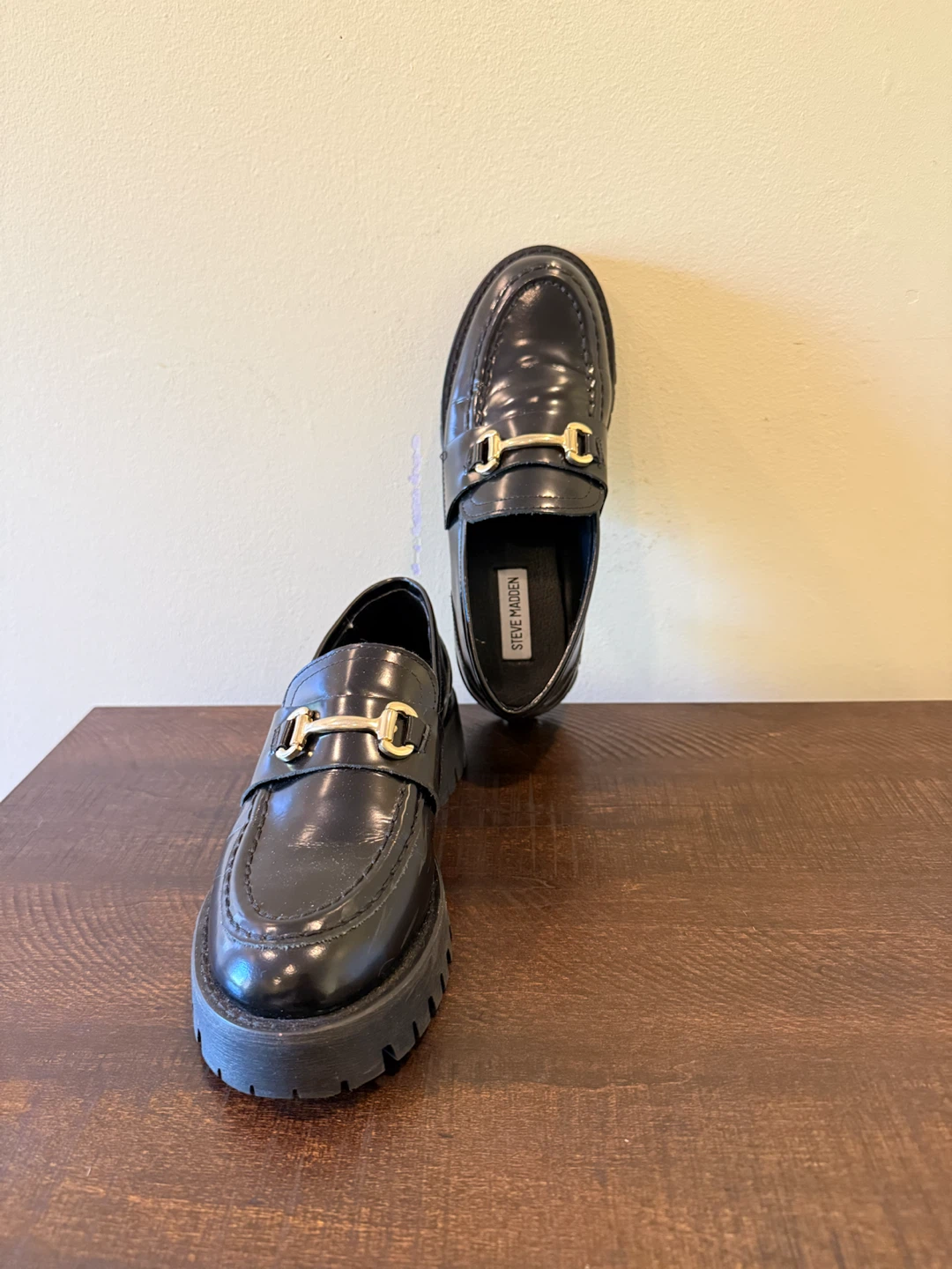 Steve Madden Black Loafers